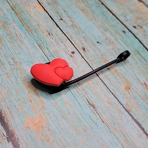 Valentine Heart Straw Topper - Picture 2 of 5